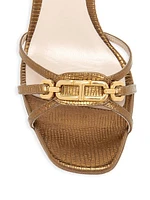 Whitney 85MM Metallic Leather Sandals