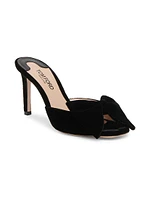 Brigitte 85MM Open-Toe Velvet Pumps