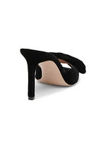 Brigitte 85MM Open-Toe Velvet Pumps