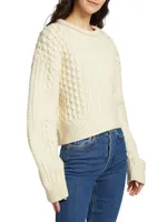 Cable-Knit Wool Sweater