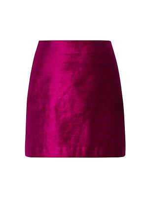 Ohemia Cotton-Blend Velvet Miniskirt