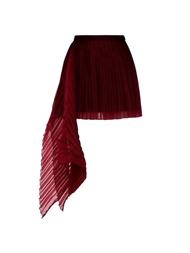 Ime Pleated Draped Miniskirt