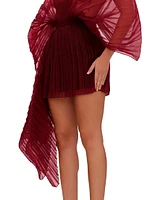 Ime Pleated Draped Miniskirt