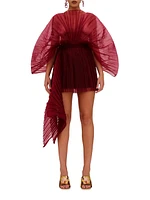 Ime Pleated Draped Miniskirt