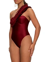 Nisi Pleated-Strap One-Piece Swimsuit