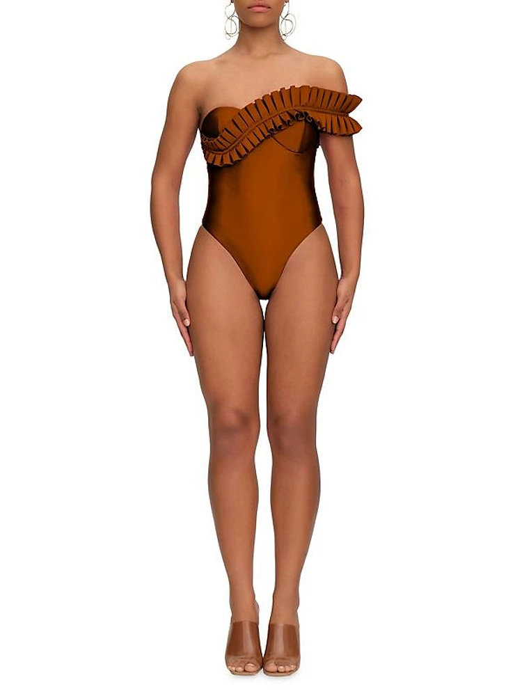 Nisi Ruffled One-Piece Swimsuit