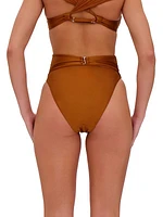 Ubu Cross-Over High-Rise Bikini Bottoms