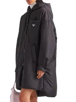 Oversized Light Re-Nylon Raincoat