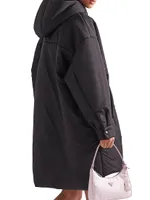 Oversized Light Re-Nylon Raincoat