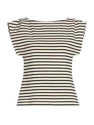 Claire Striped Boatneck Top