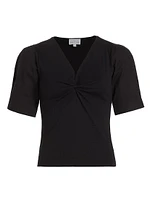 Ronelle Twisted V-Neck Blouse