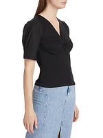 Ronelle Twisted V-Neck Blouse