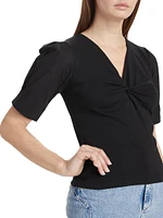 Ronelle Twisted V-Neck Blouse