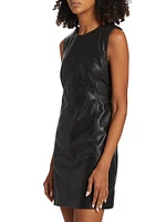 Antonella Vegan Leather Minidress