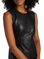 Antonella Vegan Leather Minidress