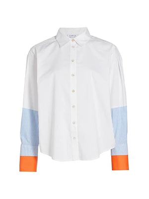 Margaux Cotton-Blend Button-Front Shirt