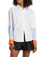 Margaux Cotton-Blend Button-Front Shirt