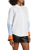 Margaux Cotton-Blend Button-Front Shirt