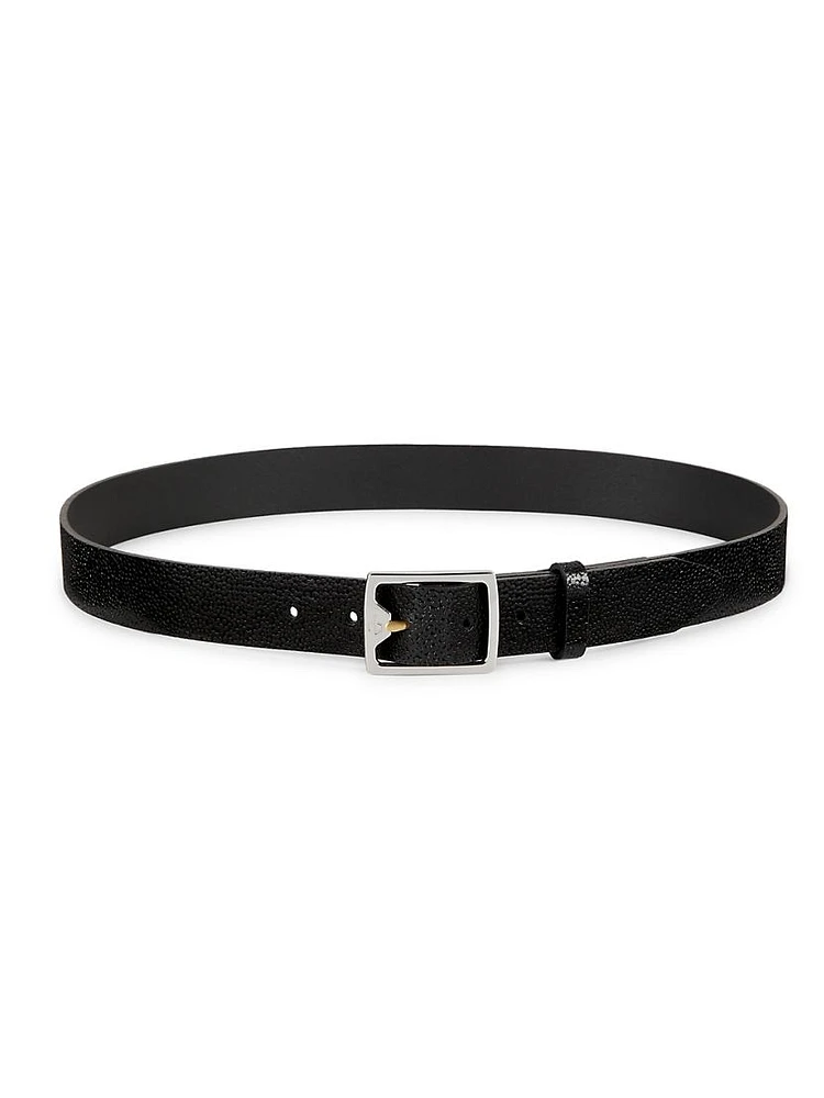 Boyfriend Textured Leather Belt