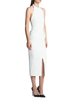 Rise Textured Halter Midi-Dress