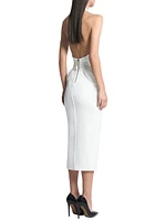 Rise Textured Halter Midi-Dress