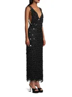 Paillette Beaded Midi-Dress