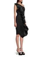 Mercer Asymmetric Ruched Dress