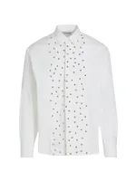 Studded Poplin Oversized Shirt