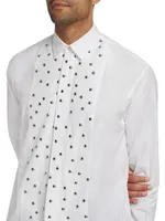 Studded Poplin Oversized Shirt