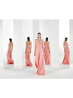 Sleeveless Draped Satin Gown