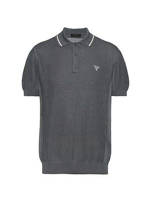 Silk And Cotton Polo Shirt