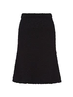 Bouclé Mohair Knit Skirt