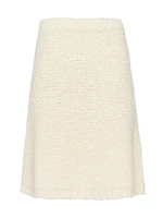 Bouclé Mohair Knit Skirt