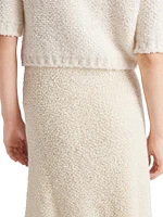 Bouclé Mohair Knit Skirt