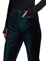 Nico Velvet Boot-Cut Trousers