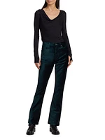 Nico Velvet Boot-Cut Trousers