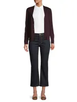 Low-Rise Stretch Cropped Kick-Flare Jeans