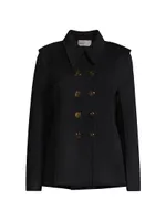 Wool Double-Breasted Peacoat