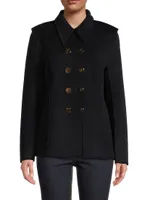 Wool Double-Breasted Peacoat