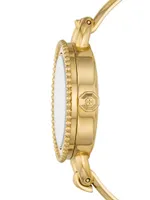 Miller Goldtone Interchangeable Bezel Bangle Watch