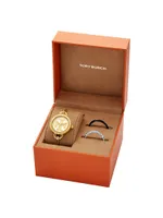 Miller Goldtone Interchangeable Bezel Bangle Watch