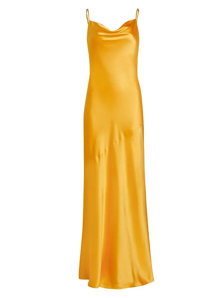 Arianne Silk Satin Maxi Dress