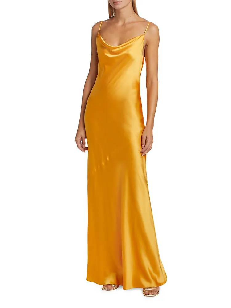 Arianne Silk Satin Maxi Dress