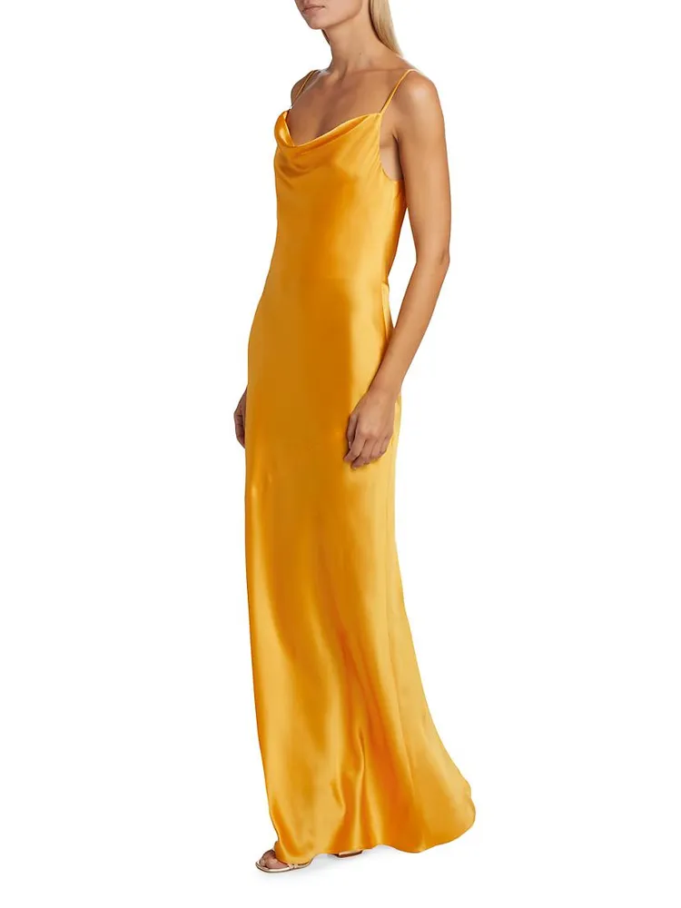 Arianne Silk Satin Maxi Dress