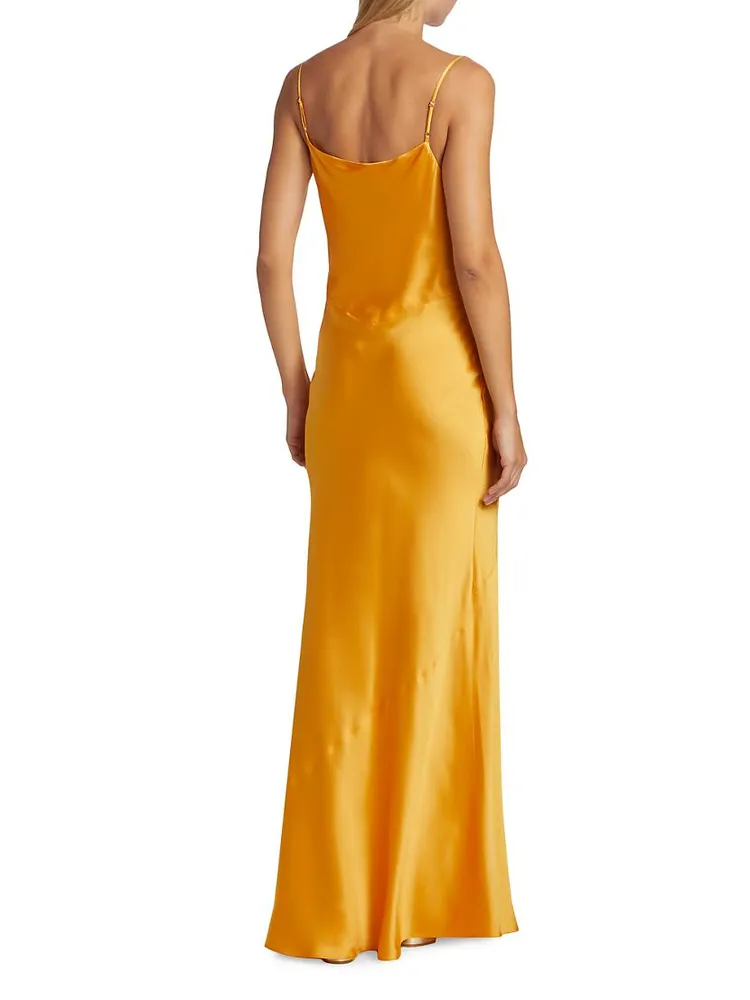 Arianne Silk Satin Maxi Dress