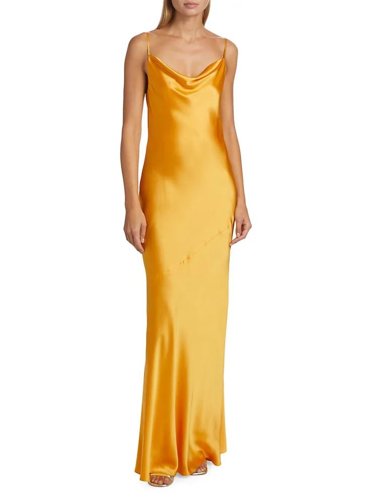 Arianne Silk Satin Maxi Dress