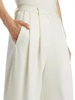 Eleanor Pleated Crepe Pants