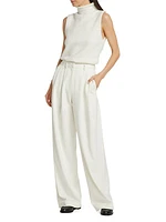 Eleanor Pleated Crepe Pants