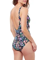 Flora V-Neck One-Piece Swimsuit