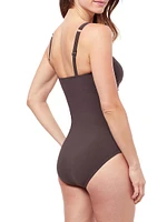 Tutti Frutti D-Cup Twist-Front One-Piece Swimsuit